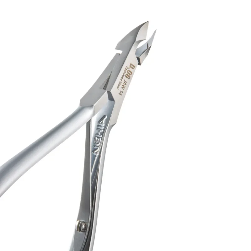 Sentence with replaced product name: Nghia C-06 Cuticle Nipper (D-06) (Jaw 16) on a white background.