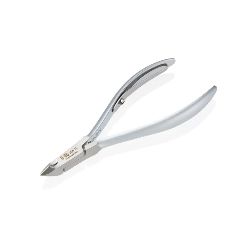 Nghia C-06 Cuticle Nipper (D-06) (Jaw 16) stainless steel nail clippers on a white background.