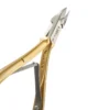 Nghia Cuticle Nipper C-118 (D-501) Jaw 16 gold-plated nail cuticle trimmers with precision tips, isolated on a white background.