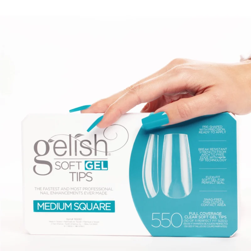 Gelish Soft Gel Tips, LONG COFFIN, 550pcs/box Gelish Soft Gel Tips, LONG COFFIN, 550pcs/box