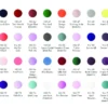 A chart showing the different colors of NuGenesis 2oz Dipping Powder Large gel nail polish.