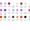 A chart showing the different colors of NuGenesis 2oz Dipping Powder Large.