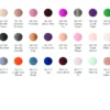 A chart displaying various NuGenesis 2oz Dipping Powder Large nail polish colors available in 2oz and Large sizes.