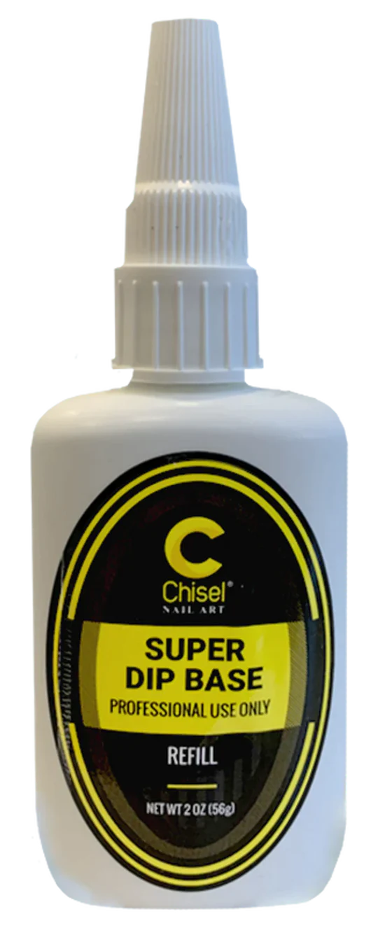 A bottle of Chisel Dip Essentials 2oz Refill, labeled for professional use only, with a net weight of 2 ounces (56g).