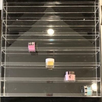 Clear 2oz Dip Wall Rack (126) Hold 70 Jars