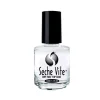 A bottle of Seche Vite Top Coat 16oz Refill with a black cap, clear container, and labeled in black and red print.