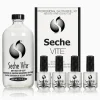 A Seche Vite Top Coat 16oz refill, featuring a large bottle and four smaller bottles displayed in front.