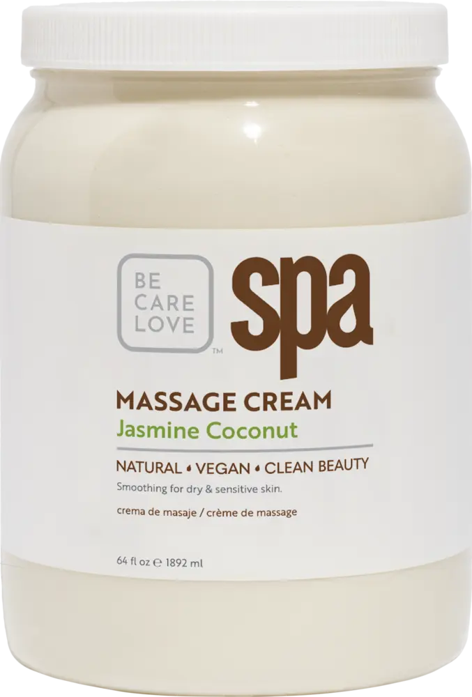 A large, white jar labeled "BCL Organic Spa 16oz Jasmine Coconut" with a volume of 64 fl oz (1892 ml), offering a similar luxurious experience as BCL Organic Spa's 16oz Jasmine Coconut.