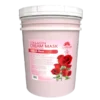 A large La Palm Collagen Cream Mask 5 Gallon Bucket, depicted with a pink label and images of roses on a white background.