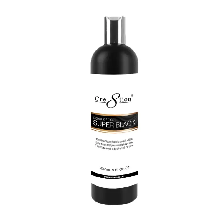 Cre8tion Gel Super Black 8oz Refill