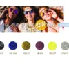 A group of women wearing sunglasses with the words hello sun smile from the NuGenesis 2oz Dip Powder Collection.