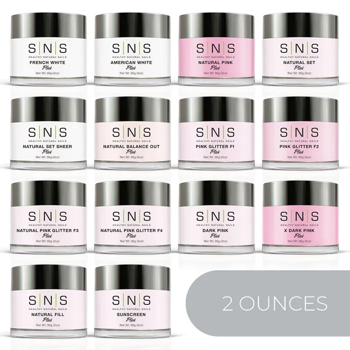 SNS Dipping Powder 4oz Jar Pink & White - SNS Dipping Powder 16oz