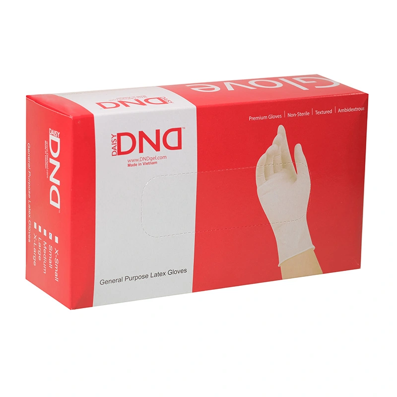 DND Disposable Latex Glove Powder Free Box