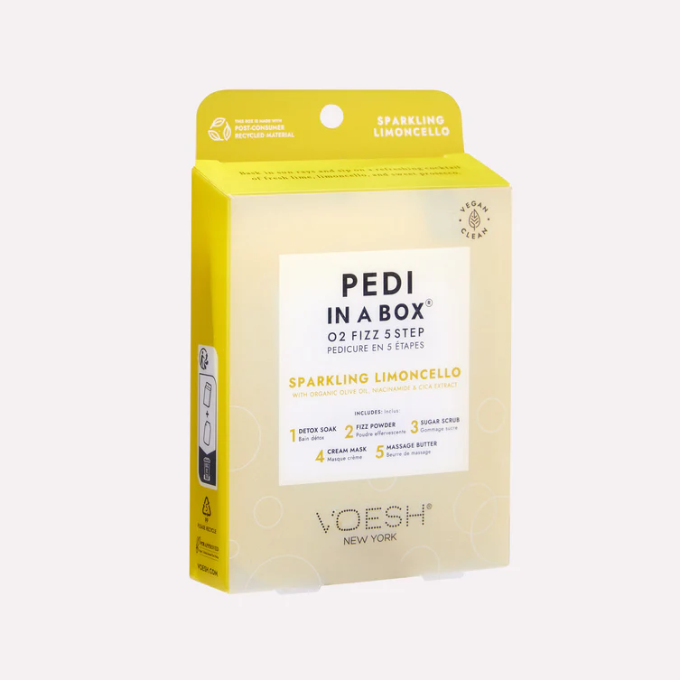 Voesh New York Pedi in a Box O2 Fizz 5 Step - Sparkling Limoncello Single