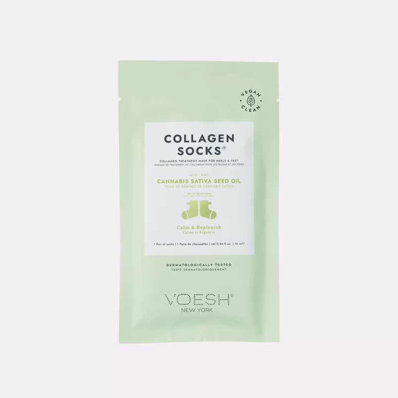 Voesh Collagen Socks with Cannabis Sativa Seed Oil: Revitalize and nourish your feet with the power of cannabis sativa seed oil, available in a convenient box of 100pcs.