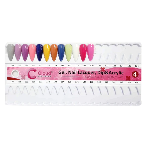 A set of colorful Cloud Trio (Dip, Gel & Polish) nail polishes.