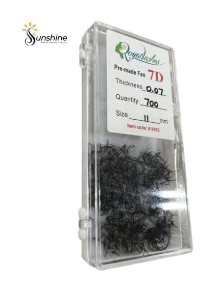 A package of black fly tying flies now available with the added option of ROYAL LASHES 7D Pre-Made Fan Individual Lash 0.07 (700pcs) included.