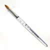 A decorative KYE Premium Acrylic Brush 100% Kolinsky Hair with a holographic handle and silver ferrule.