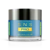 Container of SNS Sweetie Pie Collection Best Color DIP Powder 1.5oz for nails, with blue and yellow label, on a reflective surface.