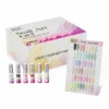 The KYE Nail Art Gel Kit Box 48 Colors includes small nail polish bottles and a display card featuring 48 vibrant gel shades, ideal for limitless creative designs.