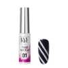 A KYE Nail Art Gel from the Kit Box 48 Colors, labeled "01," is displayed alongside a sample nail featuring black and white diagonal stripes.