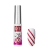 A bottle of KYE Nail Art Gel, featuring a white and red striped nail design labeled as "33," is part of the impressive KYE Nail Art Gel Kit Box 48 Colors, ideal for anyone looking for diverse and vibrant nail art solutions.