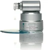 A bottle of CND Brisa Sculpting Gel 1.5oz with a droplet falling from its opened lid, reflected on a shiny surface.