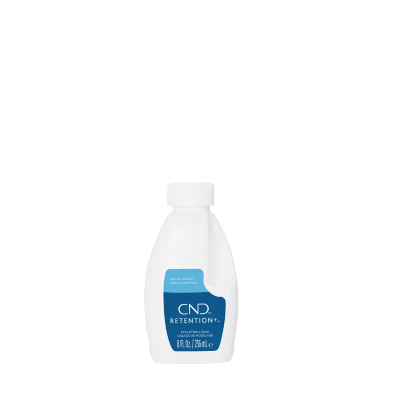 A bottle of CND Retention Liquid 8oz (Medium Set), on a plain white background.