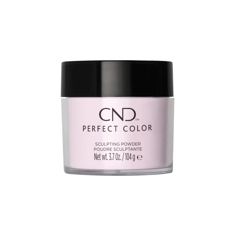 A jar of CND Sculpting Powders 3.7oz in a clear container with a black lid, showcasing the label and product amount of 3.7oz.