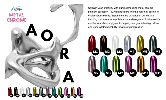 Aora Metal Chrome 1g (M1-M12)