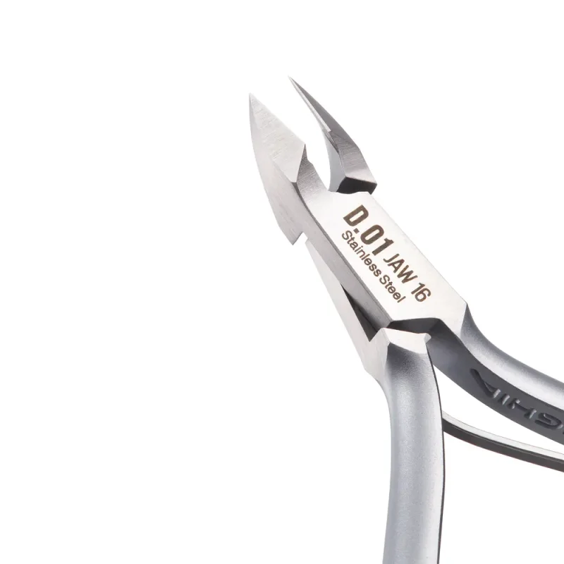 NGHIA Cuticle Nipper (D-01/C-03) stainless steel precision pliers isolated on a white background.