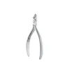 Stainless steel NGHIA Cuticle Nipper (D-01/C-03) with curved handles isolated on a white background.