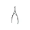 Sentence with product name: NGHIA Cuticle Nipper (D-03/C-04) stainless steel nail clipper isolated on a white background.