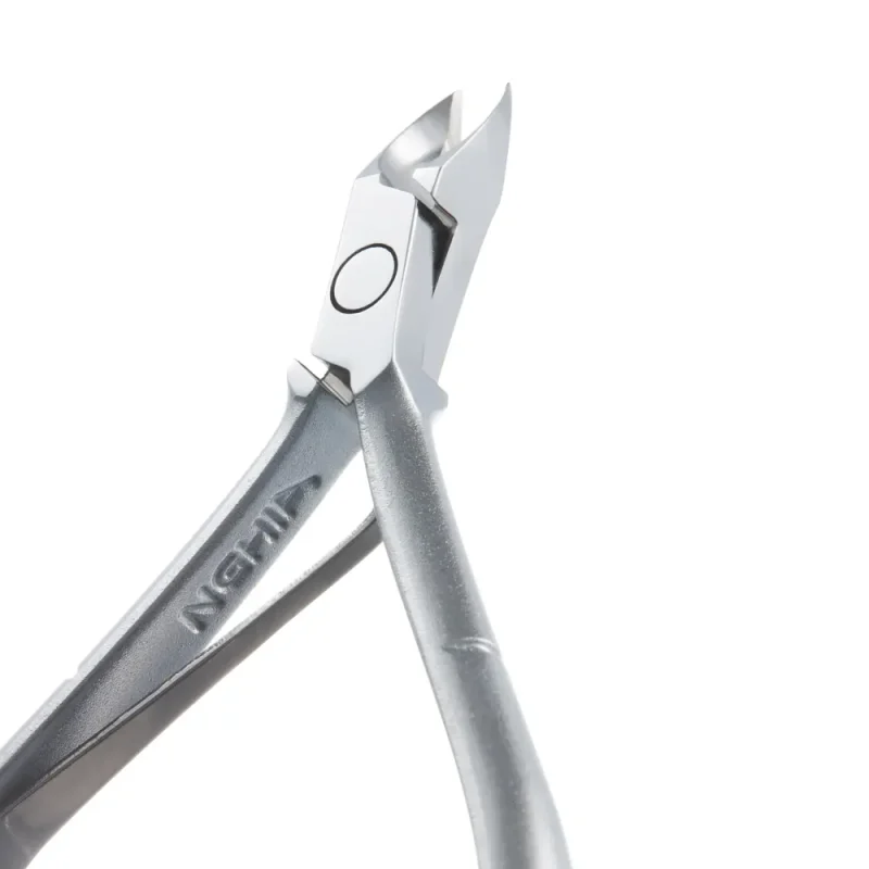 Close-up of a NGHIA Cuticle Nipper (D-506/C-114) Box of 10pcs Full Jaw against a white background.