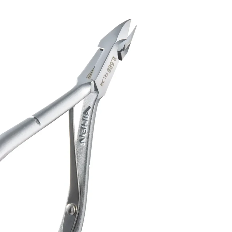 Close-up of NGHIA Cuticle Nipper (D-506/C-114) Box of 10pcs Full Jaw, isolated on a white background.