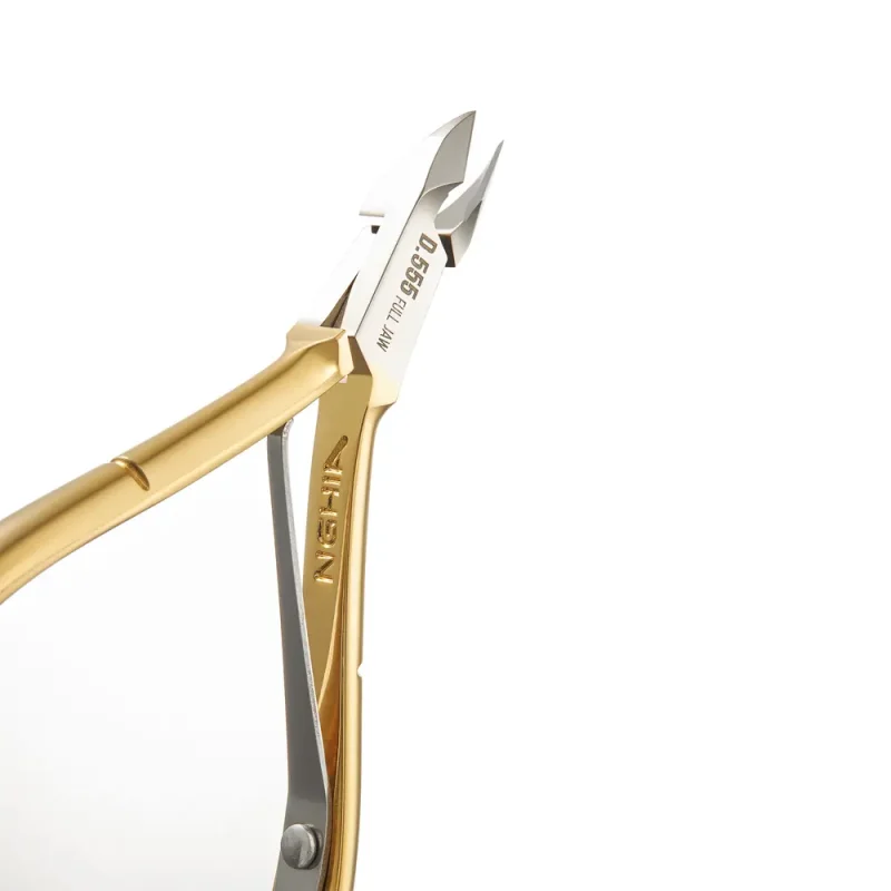 NGHIA Cuticle Nipper (D-555/C-112) Box of 10pcs Full Jaw with an open cutting head on a white background.