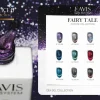 Image of LAVIS Cat Eye CE4 - Fairy Tale Collection. Shows a purple nail polish bottle on the left and a display of 10 different nail polish colors on the right, each labeled with a code like CE4.