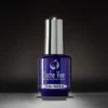 A bottle of Seche VIVE Instant Gel Effect Top Coat 0.5oz on a gradient background.