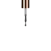 A close-up of a nail polish brush with a rose gold lid against a black background. The brush, sensitive to precise applications, is coated with clear polish from the exclusive Apres Extend Gel Sensitive In Bottle Edition 15ml.