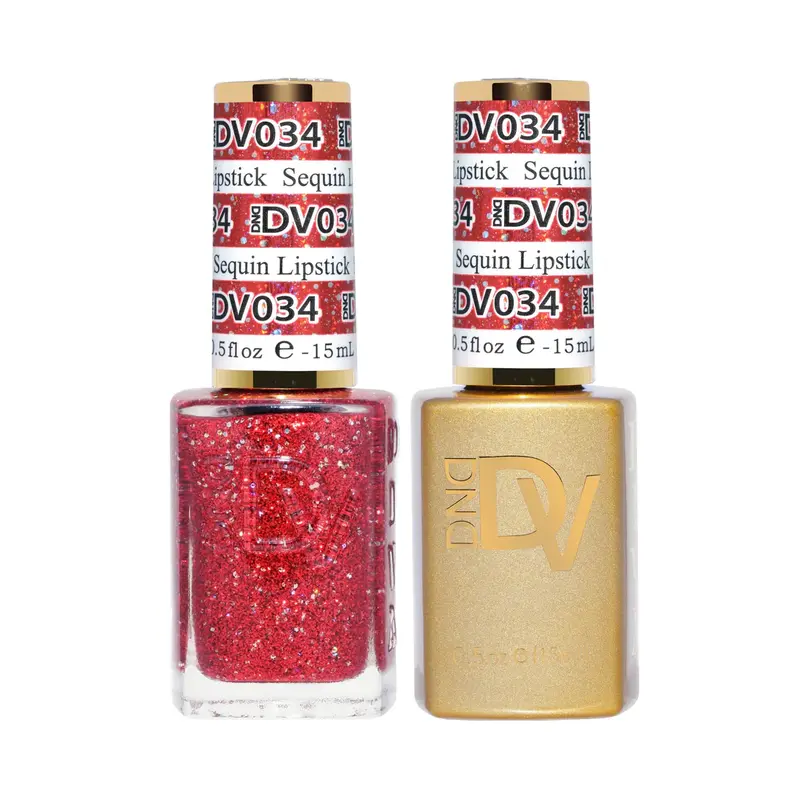 Introducing the DND DIVA Duo: two captivating nail polish bottles — one adorned with red glitter for a dazzling night out, and the other showcasing an exquisite gold that radiates elegance. Elevate your manicure with DND's premier shades, ensuring each nail is a work of art.