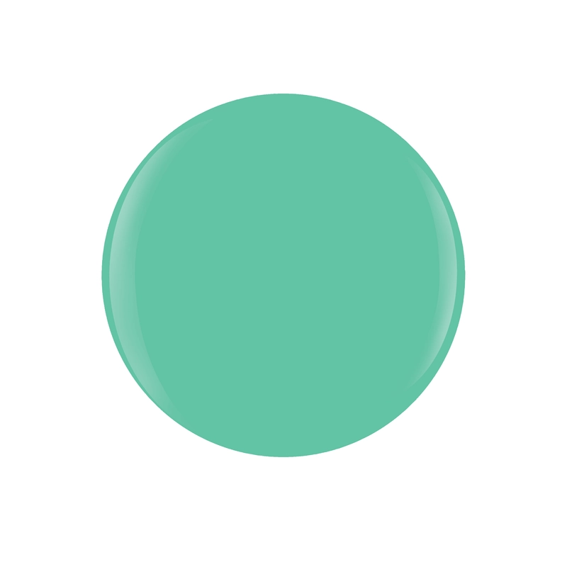 A circular, solid teal shape on a white background, reminiscent of the Gelish Solid Cream Gel Polish 6pc Palette in Pretty Pastels.