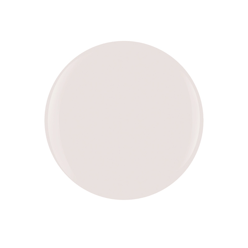 A sleek and minimalistic design akin to the Gelish Solid Cream Gel Polish 6pc Palette - Act Natural, featuring a plain, round, white plate with a smooth surface, centered against a pristine white backdrop.