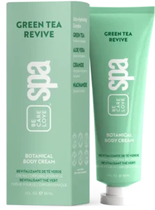 BCL Spa Botanical Body Cream, enriched with aloe vera and niacinamide, comes elegantly packaged in a 3 fl oz tube.
