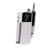 The compact ManiPro Passport Next Complete White handheld device features a digital screen displaying "30 RPM 10000" and two buttons labeled "F" and "R." Additionally, a connected instrument is attached to the side of the device.