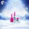 Image of the Nitro WISH Collection featuring three nail care items, including the versatile 3-in-1 Powder, Gel, & Lacquer (available in 24 colors), all presented in a snowy winter theme.