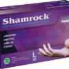 Discover our Shamrock Latex Powder Free Gloves, an ideal choice for wholesale needs. These industrial-grade gloves are packaged in purple boxes, with each box containing 100 large, ambidextrous, non-sterile, and textured single-use gloves. Perfectly suited for tasks that require precision and hygiene.