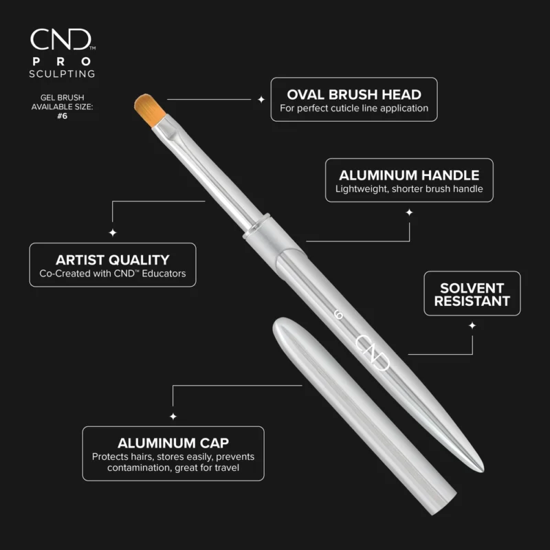 CND Pro Sculpting Gel Oval Brush #6